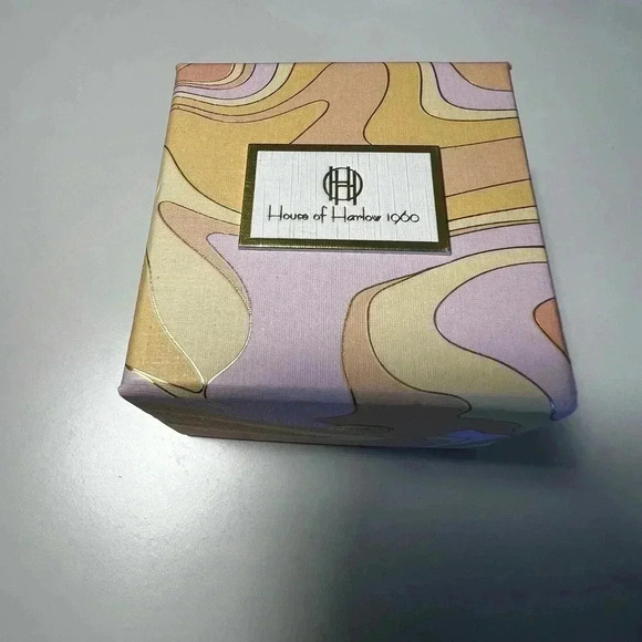 House of Harlow 1960 14K Gold Plated Teardrop Earrings New - Picture 3 of 3